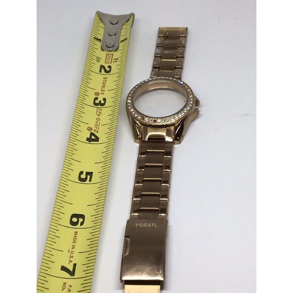 Authentic Fossil Watch Band Bracelet Links Case Use For Parts Used 18mm V770 - Picture 1 of 8